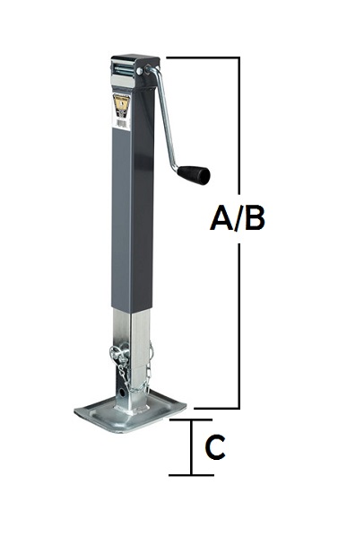 Dexter Distribution - Bulldog 8K Topwind Dropleg Jack 15in Lift 190704